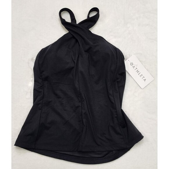 NWT Athleta Crossed Tankini in Black Medium - Picture 3 of 7